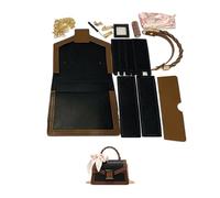 Kit Borse Fai Da Te Set di borse fatte a mano Kit di borse fai-da-te artigianali in pelle cucite a mano Realizzazione di materiale da cucito for scatole quadrate for accessori for borse(Num3 Black)