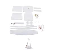 Kit Borse Fai Da Te Set di borse fatte a mano Kit di borse fai-da-te artigianali in pelle cucite a mano Realizzazione di materiale da cucito for scatole quadrate for accessori for borse(Num6 White)