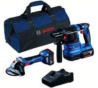 Kit Bosch Minismerigliatrice GWS 18V-7 E Martello GBH 18V-22 Con Set Ricarica Bo