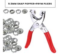 Kit Bottoni Automatici PRYM Popper con Pinze, Anelli, 8mm 9.5mm 10mm