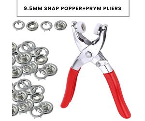 Kit Bottoni Automatici PRYM Popper con Pinze, Anelli, 8mm 9.5mm 10mm