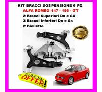 KIT BRACCI 6PEZZI SOSPENSIONE ANTERIORE FOR ALFA ROMEO 147-156-GT