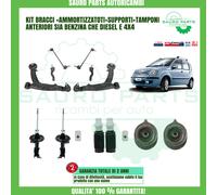 KIT BRACCI AMMORTIZZATORI ANTERIORI DX SX CUFFIE SUPPORTI FIAT PANDA 169 1.2 1.3