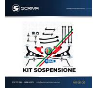 KIT BRACCI ANTERIORI + POSTERIORI + BARRA RINFORZATI FRAP ALFA ROMEO 147 -156-GT