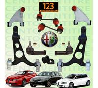 KIT BRACCI OSCILLANTI ANTERIORI PER ALFA 147 -156 GT + TESTINE STERZO- 10 PZ