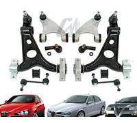 KIT BRACCI RINFORZATI ANTERIORI 10 PEZZI ALFA ROMEO 147 156 GT + TESTINE STERZO