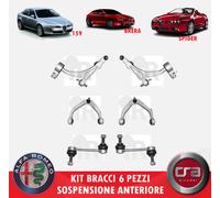 KIT BRACCI SOSPENSIONE ANTERIORE + BIELLETTE ALFA ROMEO BRERA GARANZIA 2 ANNI