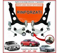 KIT BRACCI SOSPENSIONE ANTERIORI ALFA ROMEO 147 - 156 - GT 8 PEZZI RINFORZATI