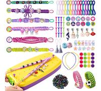 Kit Braccialetti Fai Da Te Bambina, 292 Pz Regalo Bambina 6-12 Anni, Lavoretti C