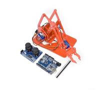 Kit braccio a artiglio robot acrilico non assemblato per applicazioni Arduino, tra cui integrazione del sensore di pianificazione del movimento e test del codice (Orange pro)