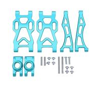 Kit braccio oscillante RC Ndiyueaa, braccio di sospensione superiore inferiore in lega di alluminio, per SCY 16101Pro 16102, per 1/16 auto RC, parti di upgrade, tazza dell'asse (Blu)
