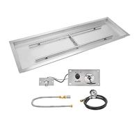 Kit braciere a gas rettangolare da 36 x 30,5 cm, con tutti gli accessori necessari per progetti fai da te, versione propano, massimo 150.000 BTU