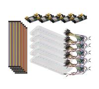Kit breadboard modulo di alimentazione 5 V 3,3 V portatile | Per laboratorio e scuola, materiale Electron, per prototipazione e test, con cavi jumper per progetti fai da te