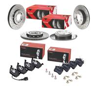 Kit Brembo Xtra Forati Dischi Pastiglie Ant Post Golf 4 Audi A3 Polo Ibiza Fabia