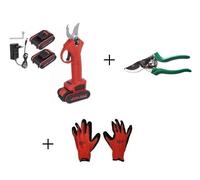 Kit Bricolage Cesoia Forbice Potatrice Taglia Rami + Forbice Manuale + Guanti