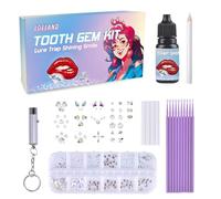 Kit Brillantini Per Denti Tooth Gems Kit Brillantini Denti Kit Brillantino Dente Kit di Gemme Per Denti Fai da Te Dente Gemma Set di Gioielli Da Denti con 124Pcs Tooth Gems