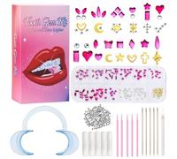 Kit Brillantini per Denti Tooth Gems Kit per Decorare Denti Unghie Occhi e Forcine Puoi Mescolare e Abbinare Come Preferisci per Mostrare Il Tuo Stile Personale