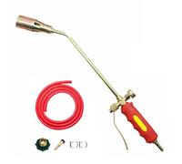 Kit bruciatore per erbacce a propano con controllo della fiamma e accensione a pulsante, include tubo da 1,2/2/5 m per diserbo, giardino, ghiaccio, neve e uso stradale