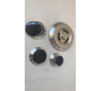 KIT BRUCIATORI in alluminio + SPARTIFIAMMA TRIPLA CORONA + 3 cappellotti (2 MEDI UGUALI 1 PICCOLO) NO ORIGINALI compatibili con SMEG KIT B 5338