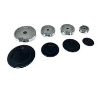 Kit bruciatori + piattelli spartifiamma cucina piano cottura Bompani 4 fuochi