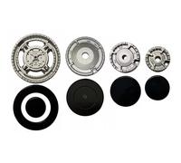 ARISTON KIT 4 BRUCIATORI+PIATTELLI SPARTIFIAMMA 3 FUOCHI + TRIPLA CORONA CUCINA