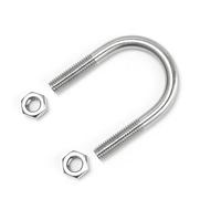 Kit bulloni a U quadrati, Kit assortimento bulloni a U in acciaio inossidabile M12 304 con dadi, confezione da 50, lunghezze delle gambe 33-480 mm(M12*159 (1 set))