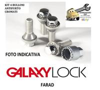 Kit Bulloni Antifurto Galaxy Lock Farad Es.17 M12X1,5 L28 per Cerchi in Lega