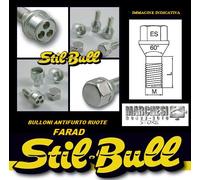 KIT BULLONI ANTIFURTO STIL BULL FARAD VW GOLF V-VI-VII CON DISTANZIALI DA 16 MM.
