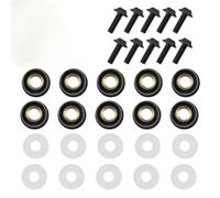 Kit bulloni carena Viti per parabrezza 5mm | Bulloni e dadi di ricambio, 10 elementi di fissaggio DUBNRGC(Black)