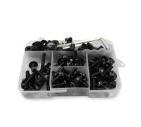 Kit Bulloni Carenatura Completa Moto Kit Viti Carrozzeria Set Dadi Per Per M5 Per M6(Nero)