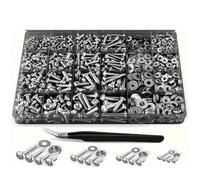 Kit bulloni carenatura Elementi Di Fissaggio In Acciaio Inossidabile Da 380 Pezzi - Set Di Dadi E Bulloni Esagonali Anticorrosione Con Custodia Dimensioni Delle Rondelle