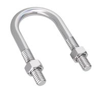 Kit bulloni con morsetto a U tondo in acciaio inossidabile 304 | Set M6/M8/M10 1/2/5 in argento con dadi for serraggio e fissaggio del tubo(M8X27X54mm-2set)