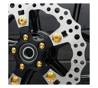 Kit bulloni disco freno in titanio oro anteriore 14-up touring Arlen ness