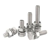 Kit bulloni e dadi a testa esagonale M6 in acciaio inossidabile 316, set da 20, viti esagonali con abbinati, elementi di fissaggio for esterni(M6*120 (20 sets))