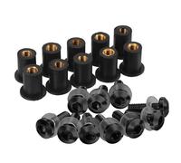 Kit Bulloni E Viti Per Carenatura Per Y&amaha R15 R1 R3 R6 FZ1 10X5MM, Clip Di Fissaggio Per Parabrezza, Dadi Per Carrozzeria Bulloni Kit Carrozzeria Viti(NERO)