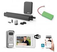 Kit Bundle Teha 410 Secure - Automazione Cancello, Batteria e Videocitofono Wi-F