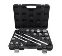 Kit Bussole/Boccole poligonali 16 pezzi 3/4" cromo vanadio con chiave a cricchet