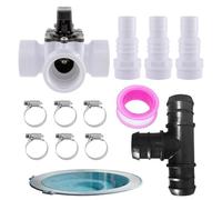 Kit Bypass per riscaldatore piscina | Valvola di deviazione per piscina a collegamento rapido | Connessione tubo flessibile che collega più unità, pezzo di ricambio per tubi da 1,3/1,5 pollici