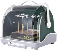 Kit Cabina di Verniciatura per Aerografo, Cabina A Secco per Aerografo Elettrico da 120 W, Cabina per Asciugatrice per Verniciatura Modello Hobby, con modalità Aria Fredda, Coperchio Antipo