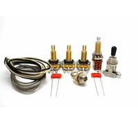 KIT CABLAGGI VINTAGE DELUXE STILE JIMMY PAGE ARANCIONE A GOCCIA PER GIBSON LE...