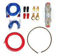 Kit Cablaggio Amplificatore Auto 8 Gauge per Subwoofer Audio | Rame Rivestito in Alluminio e Pvc, Morbido e Flessibile, Schermatura Rumore, Installazione Automobilistica