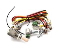 Kit Cablaggio Chitarra Elettrica 1 set di cablaggio per chitarra precablato 2v2t interruttore a levetta a 3 vie resistenza 500k(Off-white cover)