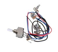 Kit Cablaggio Chitarra Elettrica 1 set di interruttori a levetta a 3 vie 2v2t precablati con resistenza da 500k per chitarre di ricambio GB