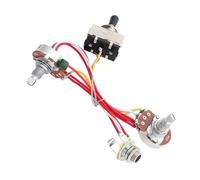 Kit Cablaggio Chitarra Elettrica Cablaggio per chitarra elettrica interruttore a levetta a tre vie kit volume e tono manopola nera pre elaborata albero da 18 mm 500 K