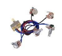 Kit Cablaggio Chitarra Elettrica Cablaggio precablato con 2 potenziometri per tono e volume interruttori a levetta a 3 vie 1v1t 500k per chitarra LP con doppi pickup(2T2V)