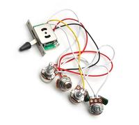 Kit Cablaggio Chitarra Elettrica Cablaggio precablato con interruttore a cinque posizioni resistenza da 500k per chitarre di ricambio FD(15 PC)