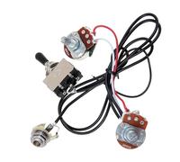 Kit Cablaggio Chitarra Elettrica Cablaggio precablato per chitarra B48B doppi pickup potenziometri da 500K interruttore a levetta a tre vie argento