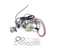 Kit Cablaggio Chitarra Elettrica Kit di cablaggio per interruttore a tre vie con per potenziometro 2V2T1J da 1 pezzo per accessori per chitarra elettrica LP 3 colori disponibili(Black)