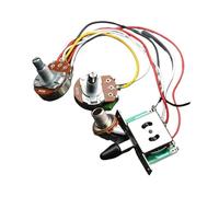Kit Cablaggio Chitarra Elettrica Kit di precablaggio per chitarra elettrica A500k B500K Potenziometro grande con albero da 18 mm interruttore a 3/5 posizioni cablaggio per controllo volume e tono(5 WA