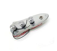 Kit Cablaggio Chitarra Elettrica Scheda di controllo del circuito di commutazione cablata con manopole e potenziometri per basso elettrico JB colore argento cromato